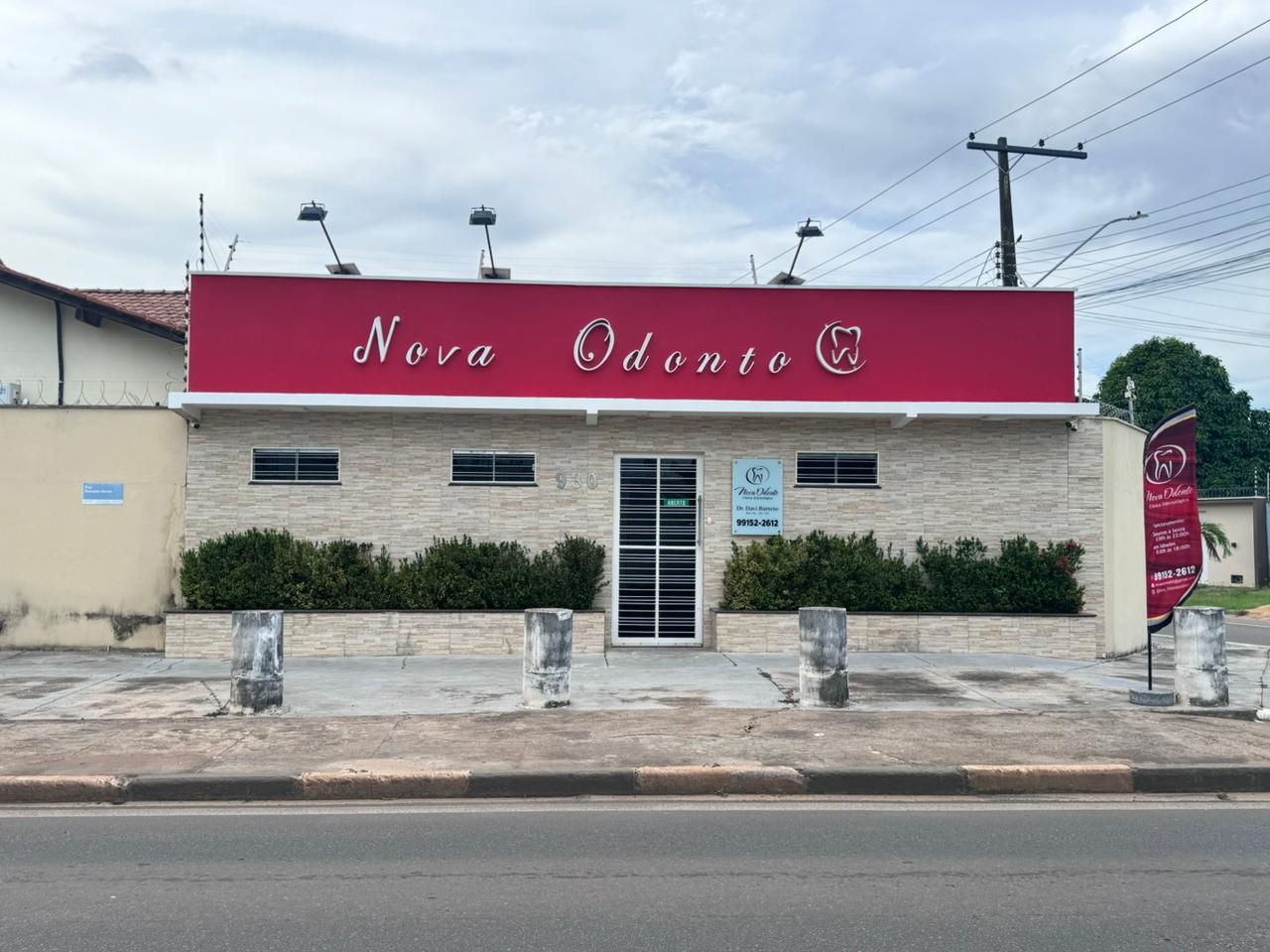 Fachada da Clínica Nova Odonto na Rua Reinaldo Neves, em Boa Vista